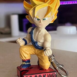 Anime Warrior Keychain - Yellow and Blue